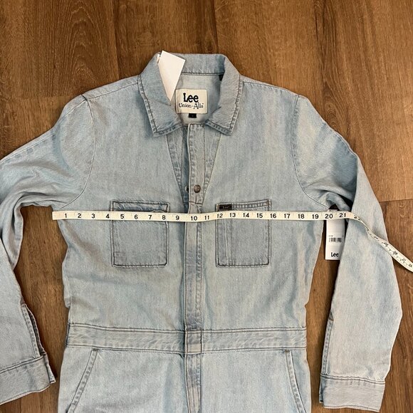 NEW Lee Union Alls Denim Coveralls Utility Jumpsuit Light Wash Sz S - Picture 11 of 16